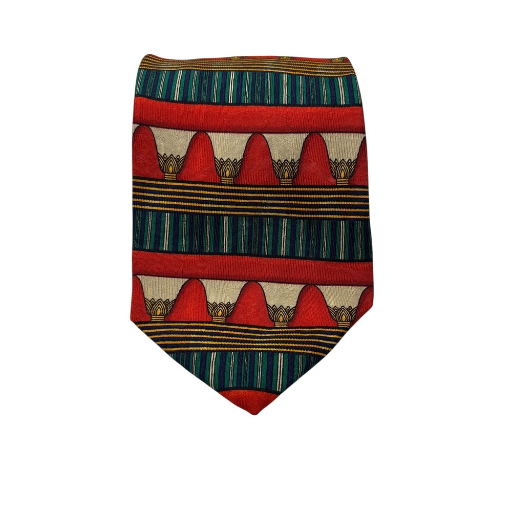 Robert Talbott Nordstrom Best Of Class‎ Silk Necktie Red Green Pattern